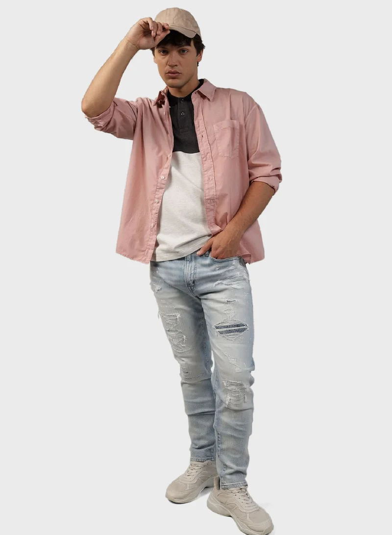 امريكان ايجل Front Pocket Relaxed Fit Shirt