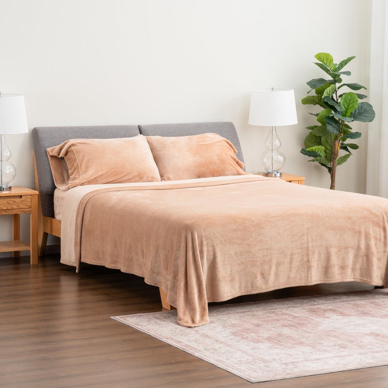 Berkshire Blanket Berkshire Blanket Classic VelvetLoft Warm Sheet Set  Twin Size Sheet Set  3 Piece Velvety Soft Heavyweight Flannel Bedding with Deep Pockcets (Twin)  - Image 5