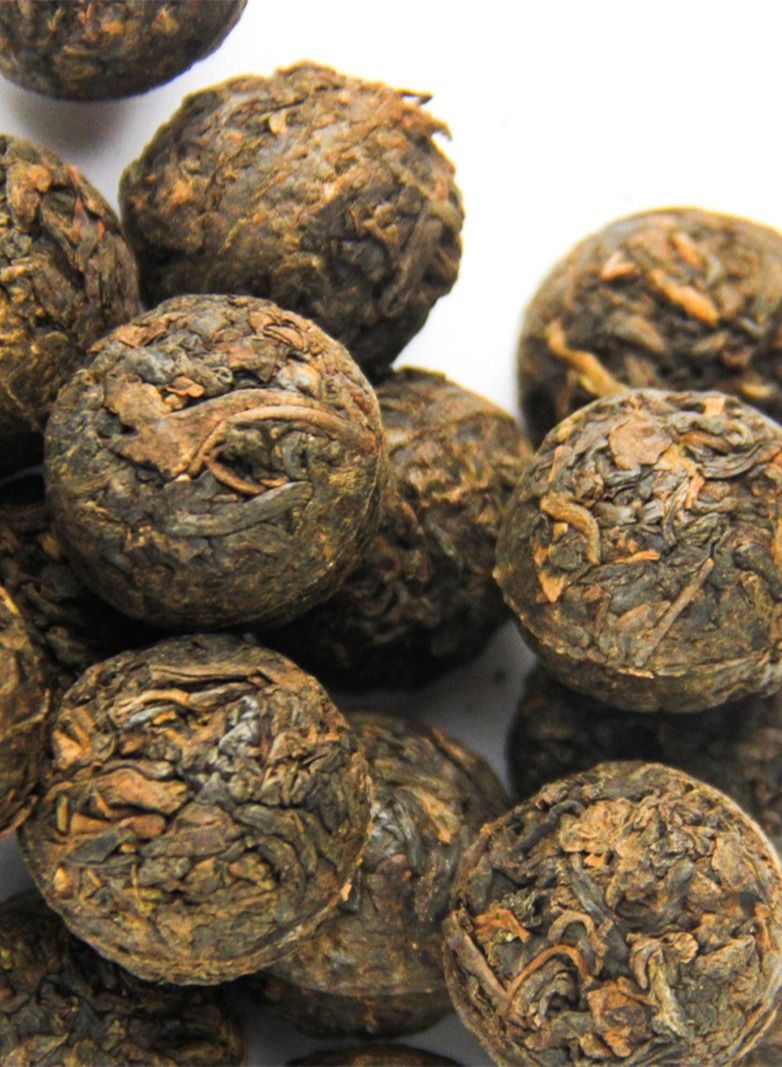 Tealand Dark Shu Puer Dragon Ball Tea Organic Aromatic Strong Malty Loose Leaf Refreshing Production Blended Arbor Tree Leaves - Image 1