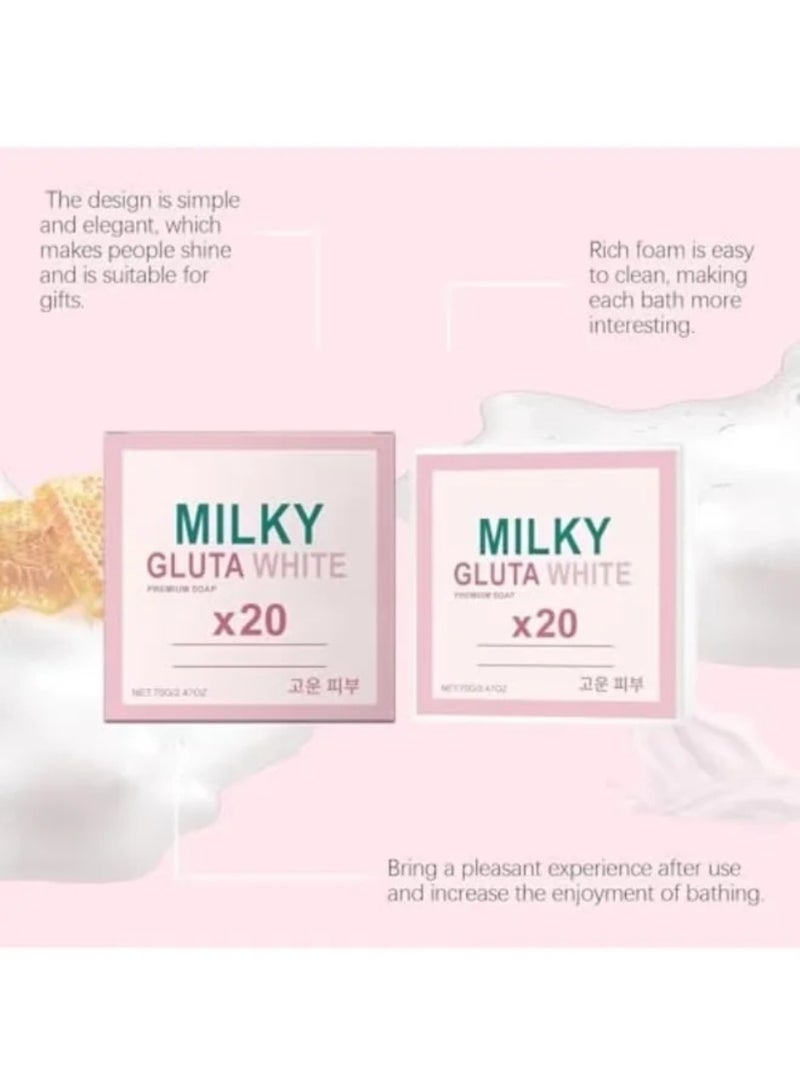 MILKY GLUTA WHITE PREMUM SOAP 70G - Image 2