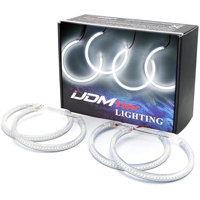 آي جدمتوي طقم إضاءة عيون الملاك LED 264SMD زينون أبيض 7000K متوافق مع BMW E36 E46 الفئة الثالثة E39 الفئة الخامسة E38 الفئة السابعة مناسب لزخرفة زينون فقط - Image 1