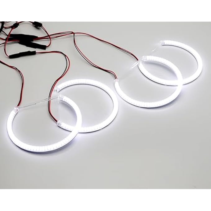 آي جدمتوي طقم إضاءة عيون الملاك LED 264SMD زينون أبيض 7000K متوافق مع BMW E36 E46 الفئة الثالثة E39 الفئة الخامسة E38 الفئة السابعة مناسب لزخرفة زينون فقط - Image 5