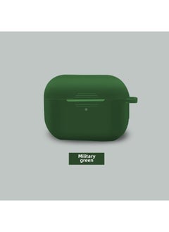 Protective Case For Airpods Pro Apple Third Generation Airpodspro2 Wireless Headset Silicone Protective Case-Color:5743C Army Green-Applicable Model:Airpods Pro2 (without Ears, One-piece)
