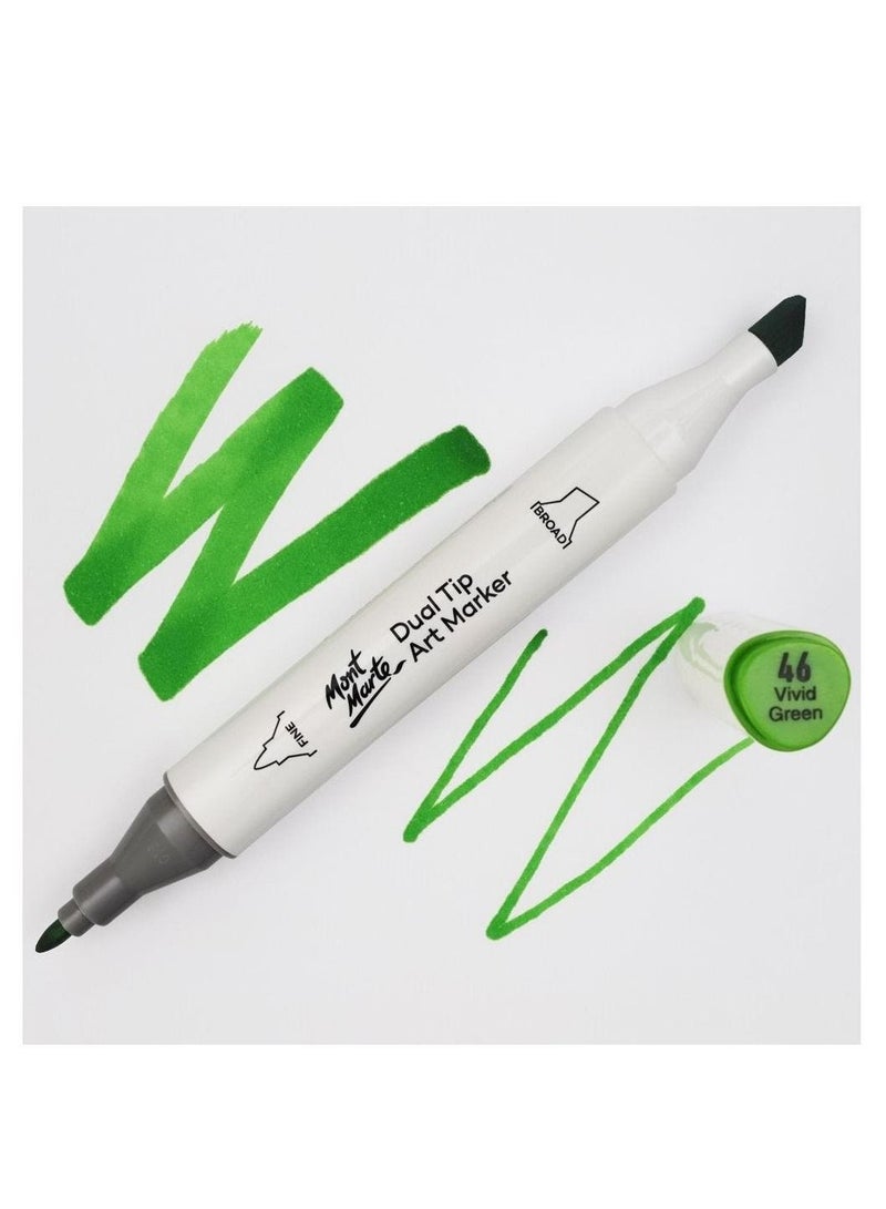 Mont Marte Dual Tip  Premium Art Marker Vivid Green - Image 2