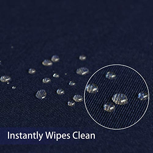 Obstal 210GSM Round Table Cloth, Oil-Proof Spill-Proof and Water Resistance Microfiber Tablecloth, Decorative Fabric Circular Table Cover for Outdoor and Indoor Use (Navy Blue, 60 Inch Diameter) - Image 2