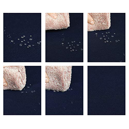 Obstal 210GSM Round Table Cloth, Oil-Proof Spill-Proof and Water Resistance Microfiber Tablecloth, Decorative Fabric Circular Table Cover for Outdoor and Indoor Use (Navy Blue, 60 Inch Diameter) - Image 3