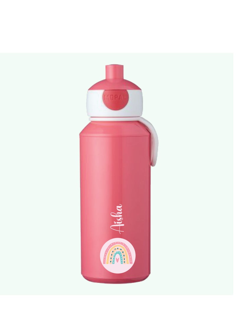 Drinking bottle pop-up Campus 400 ml - Pink Colour Personalised Bottle