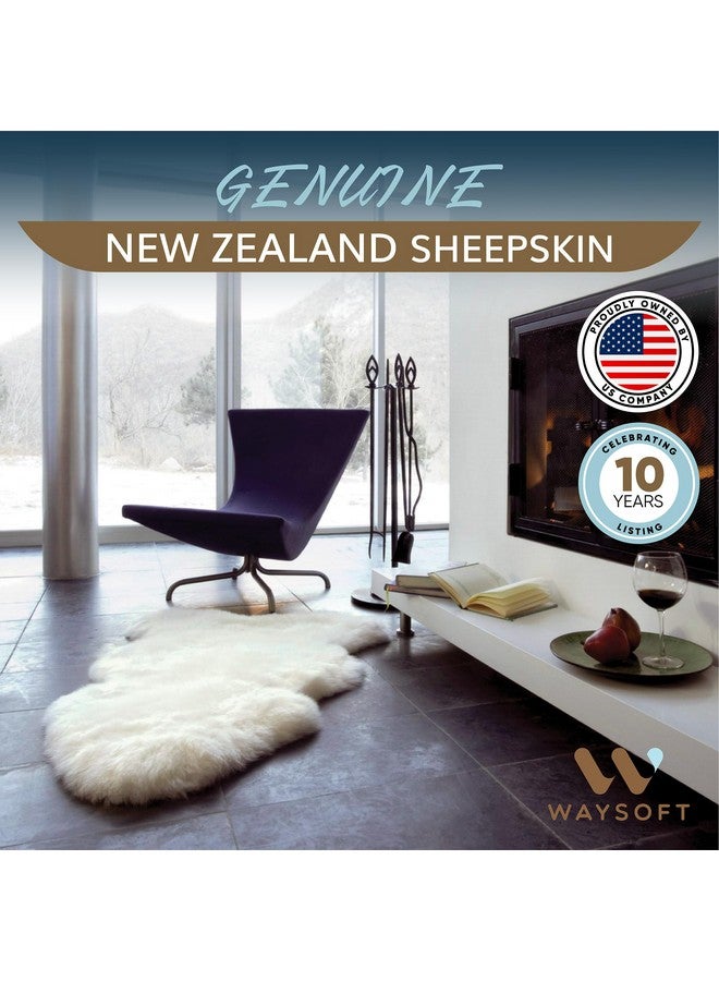 WaySoft Authentic New Zealand Sheepskin Area Rug, Versatile Fluffy Wool Cover in Multiple Sizes, Perfect for Bedrooms, Living Rooms, Chair Covers, or Motorcycle Seats - Image 2