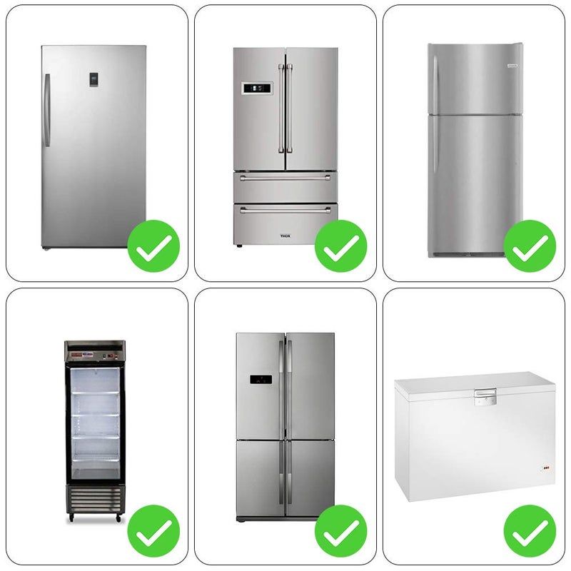 WSDCAM Freezer Door Alarm When Left Open, 3/15/30/60 Seconds Adjustable Delay Wireless Fridge Alarm, 4-in-1 Sensor Chime Door Open Loud Bells Chimes 108dB, Refrigerator Alert 2 Pack - Image 4