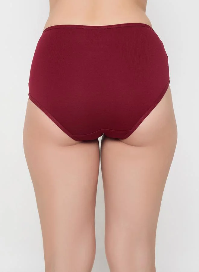 Clovia Women Pack of 3 Plain High Waist Hipster Briefs