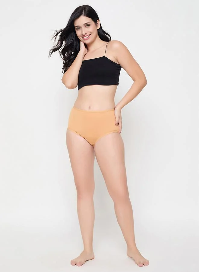 Clovia Women Pack of 3 Plain High Waist Hipster Briefs