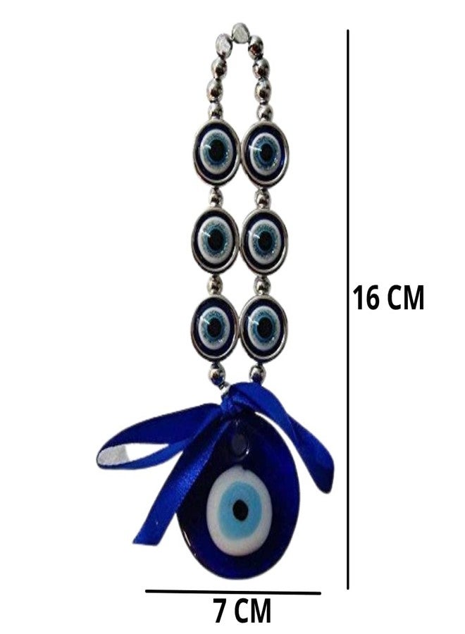 PANCIKAA Global Blue Medium Evil Eye Hanging for Car & Door/Office Hanging for Good Luck and Prosperity AAA Quality-7cm - Image 2