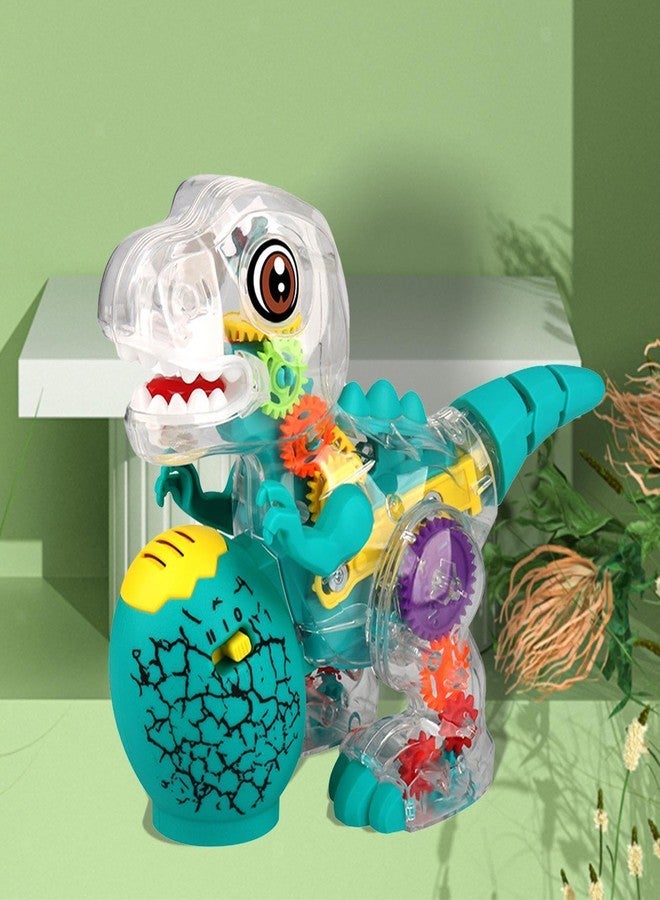 PEZYOX Plastic 3D with 360 Degree Rotation, Gear Simulation Mechanical Sound and Light Dino Toy for Boys and Girls - Image 5