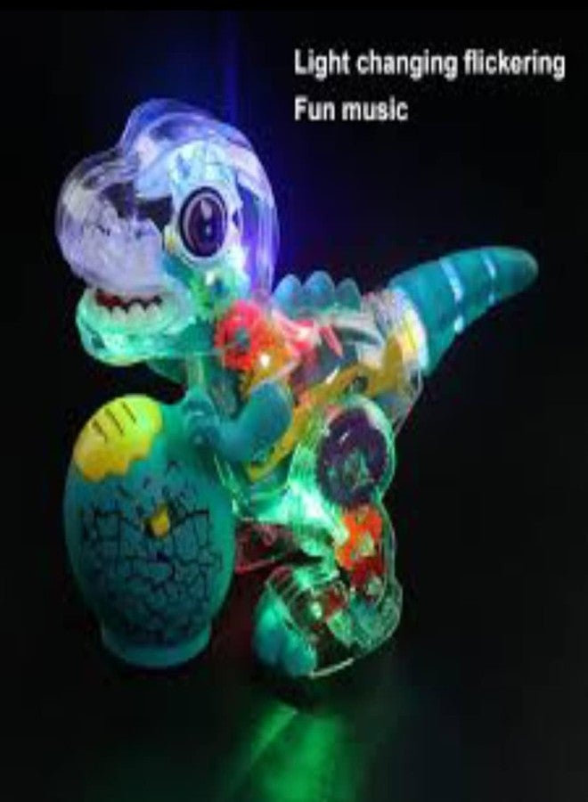 PEZYOX Plastic 3D with 360 Degree Rotation, Gear Simulation Mechanical Sound and Light Dino Toy for Boys and Girls - Image 4