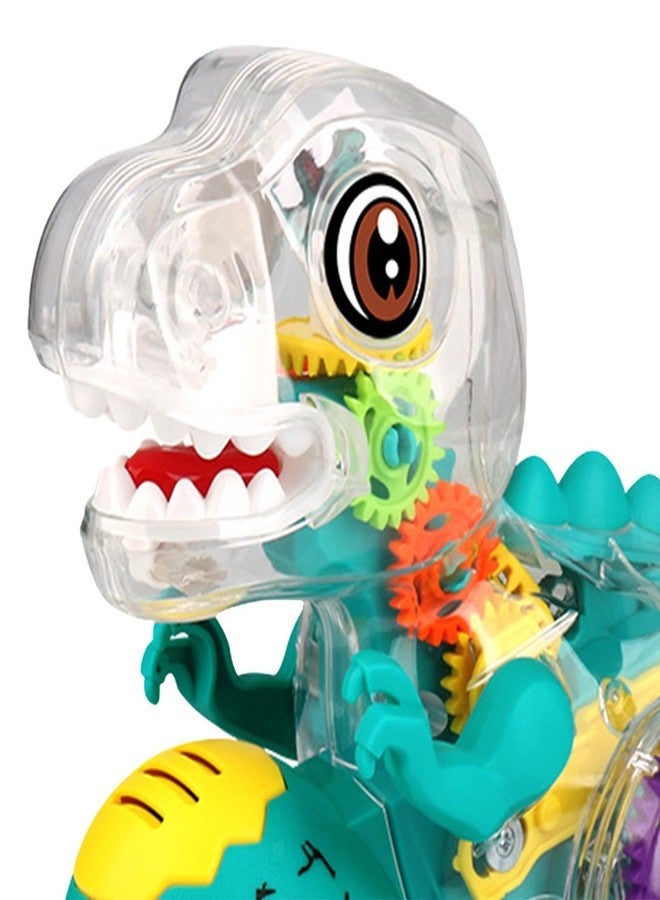 PEZYOX Plastic 3D with 360 Degree Rotation, Gear Simulation Mechanical Sound and Light Dino Toy for Boys and Girls - Image 2