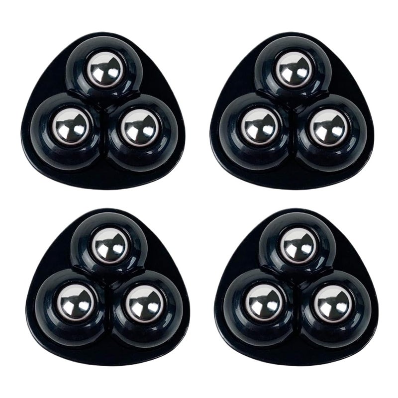 Black Style A Self Adhesive Swivel Caster Wheels 32pcs No Noise Furniture Casters - Image 2