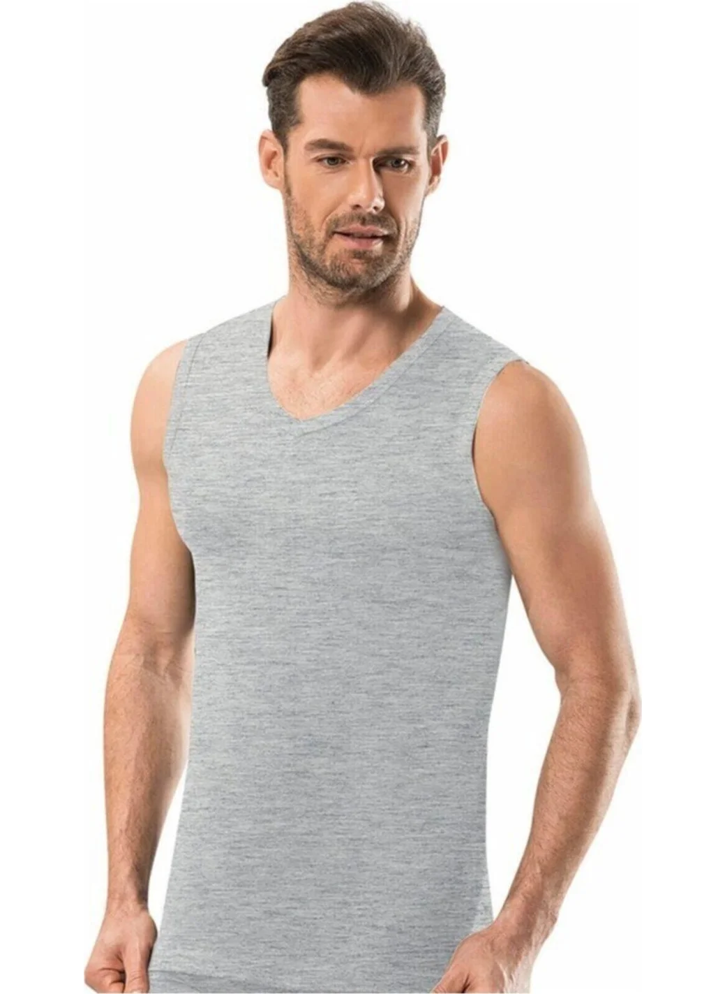 Jiber Men's V-Neck Zero Sleeve Undershirt 3-Pack - 115