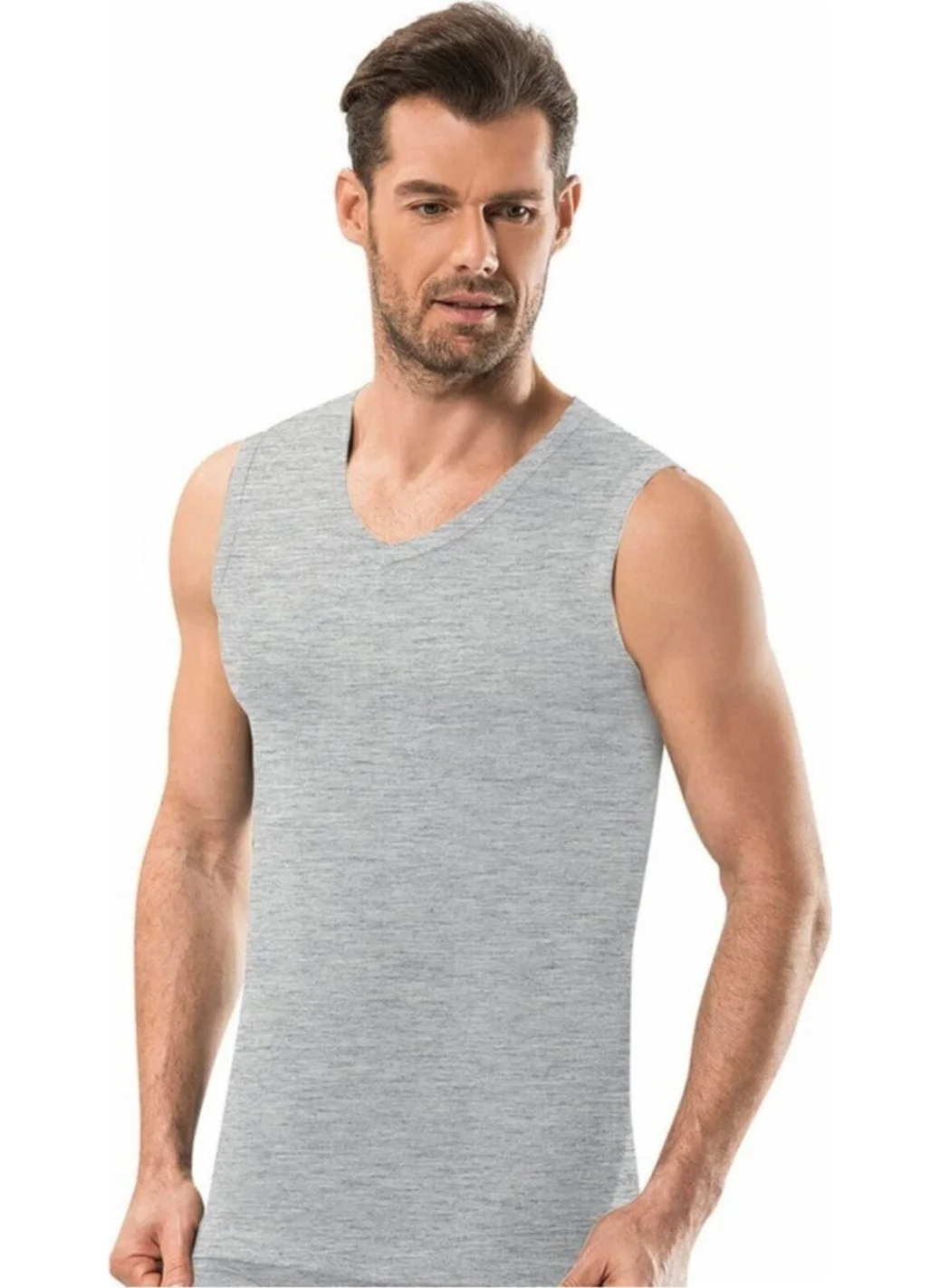 Jiber Men's V-Neck Zero Sleeve Undershirt 3-Pack - 115