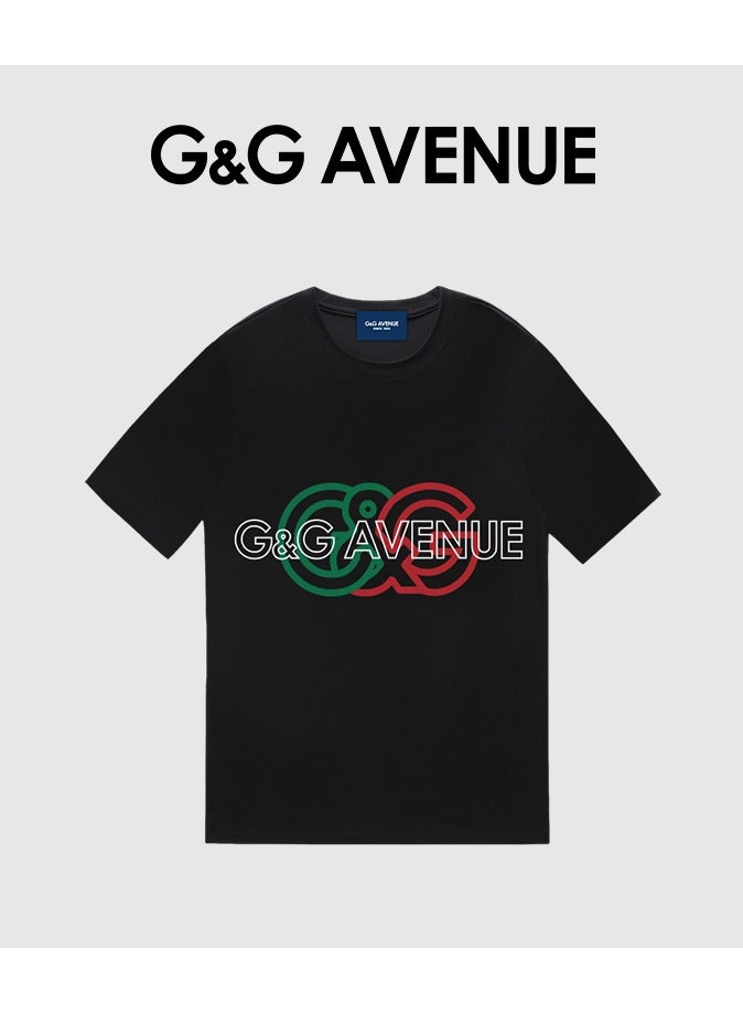 G&G AVENUE Men's Graphic Oversized Tees Letter Print Summer Tops Vintage Half Sleeve Loose Casual T Shirts - Image 1