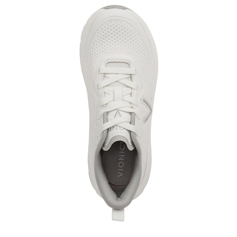Vionic Women's Walker Walk Max Lace Upâ€“ Supportive Deep Cushioning Enhanced Performance Walking Sneaker White Fabric 8 Medium - Image 5