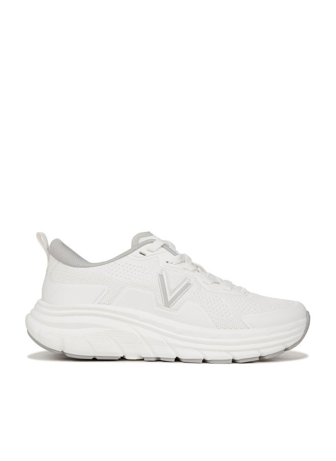 Vionic Women's Walker Walk Max Lace Upâ€“ Supportive Deep Cushioning Enhanced Performance Walking Sneaker White Fabric 8 Medium - Image 1