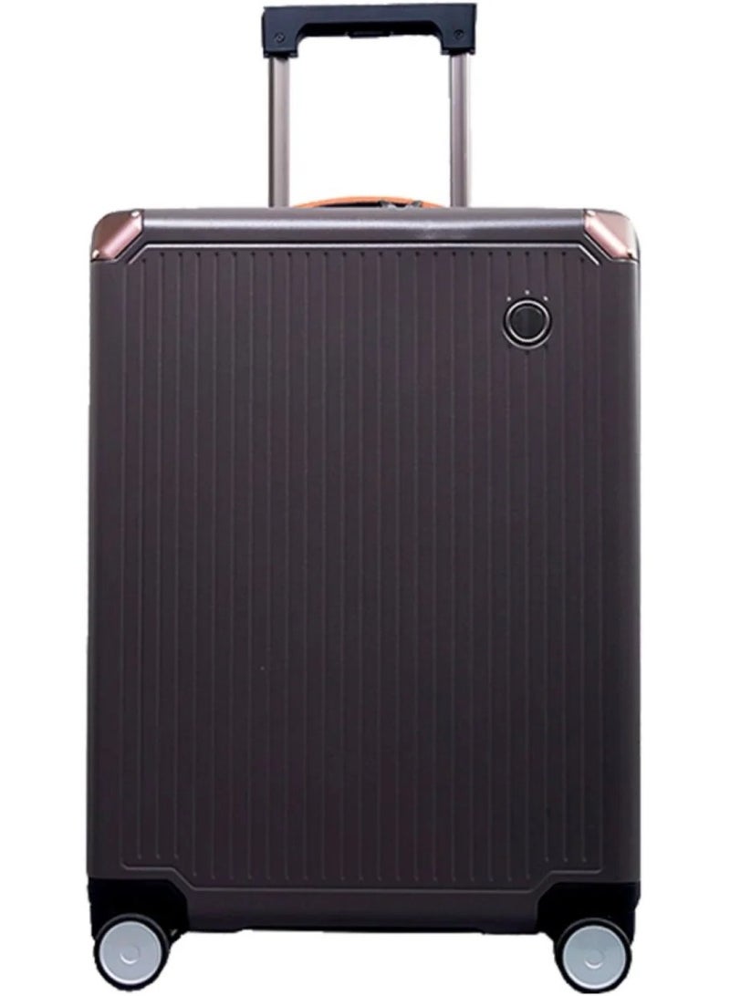 Echolac Shogun 24-Inch Hardside 4-Double Wheeled Medium Non-Expandable Check In Luggage Trolley - Grey - Image 1