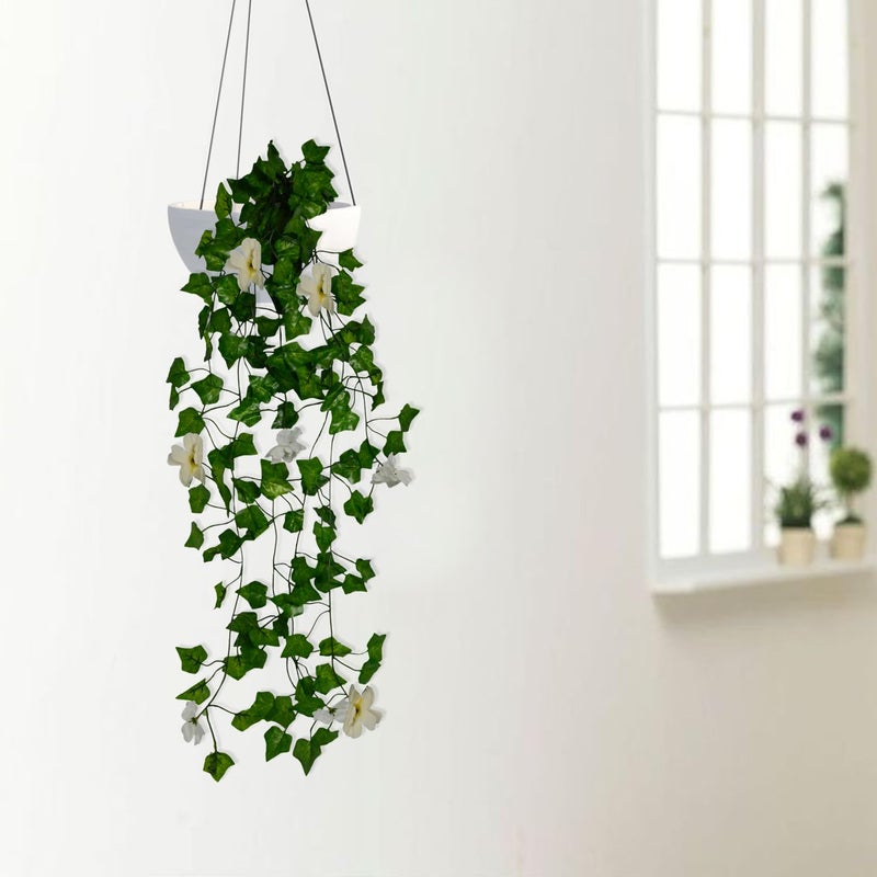 DecoreBugs DecoreBugs Artificial Flower Plants Leaves Hanging Ivy Garlands Plant Greenery Vine Creeper Home Decor Door Wall Balcony Decoration Party Festival Craft Pack of 1  - Image 2