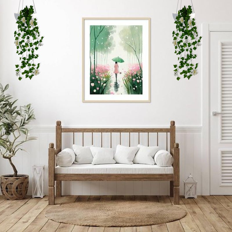 DecoreBugs DecoreBugs Artificial Flower Plants Leaves Hanging Ivy Garlands Plant Greenery Vine Creeper Home Decor Door Wall Balcony Decoration Party Festival Craft Pack of 1  - Image 5