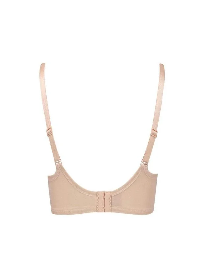 ترايامف Triumph Corsi Elegant Lace Bra for Women | Minimizer 38C, Neutral Beige Non-Wired Padded T-Shirt Bra | Stylish Full Coverage Comfort | Pack of 1