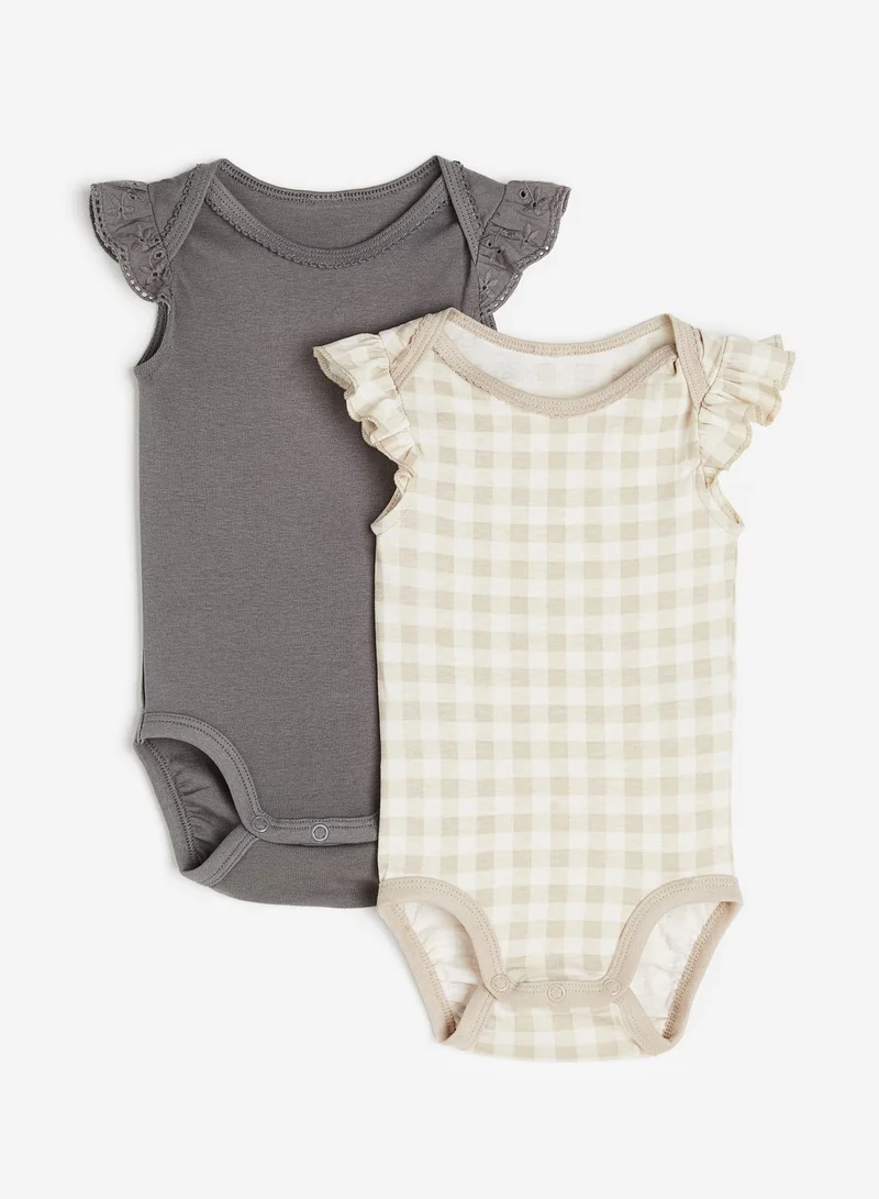 اتش اند ام Kids 2 Pack Assorted Picot-Trim Bodysuit