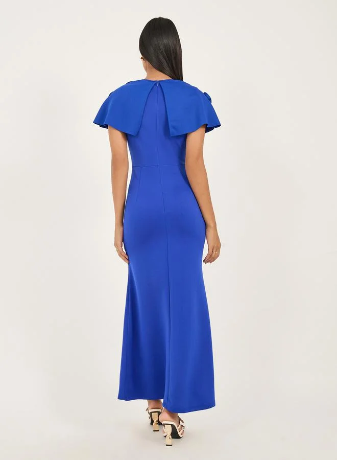 Styli Flower Corsage A-Line Maxi Dress