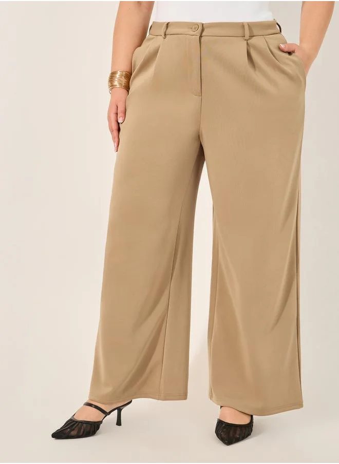 Styli Solid Wide leg tailored trouser