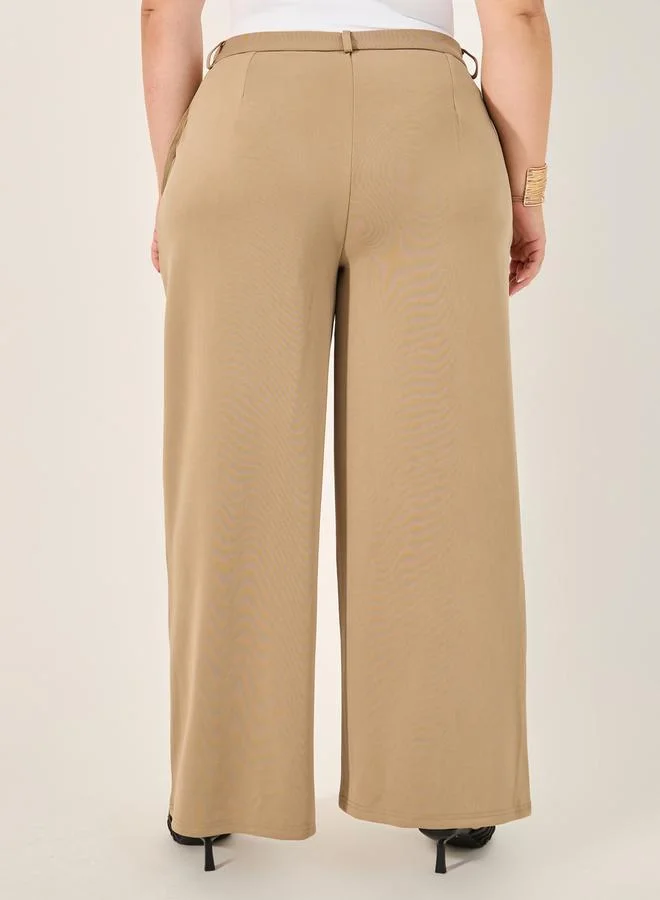 Styli Solid Wide leg tailored trouser