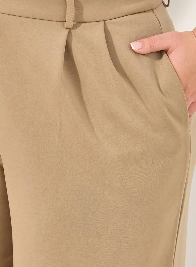 Styli Solid Wide leg tailored trouser