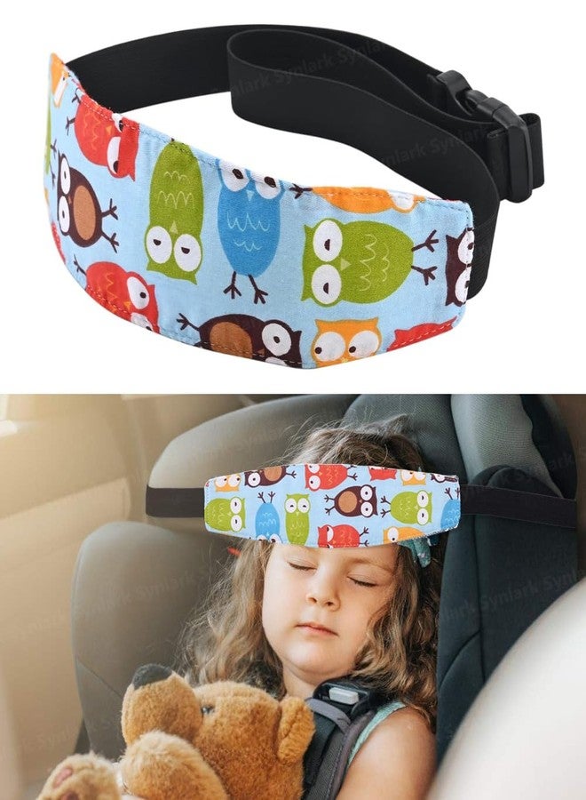 Synlark® Head Band Strap Headrest for Sleeping Traveling - Adjustable, Comfortable, Safe Head Support for Toddlers, Kids in Car Seats, Strollers and High Chairs (Blue) - Image 1