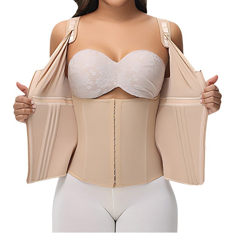 New Zipper Double-Layer Mesh Plastic Tight Waist And Abdominal Vest Women'S Sports Body Shaping Tops - Image 4