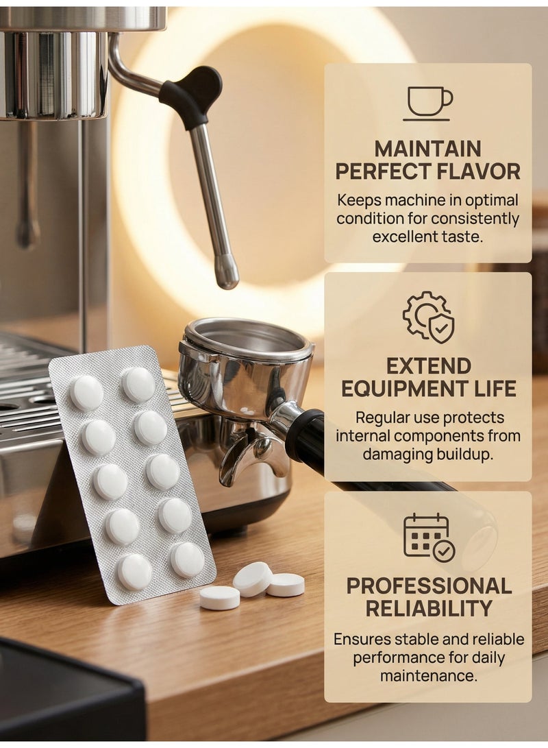 Lahoon Espresso Machine Cleaning Tablets 10 Count, Food-grade Automatic Coffee Machine Cleaning Tablet Tea Cup Descaling Tablets - Image 4