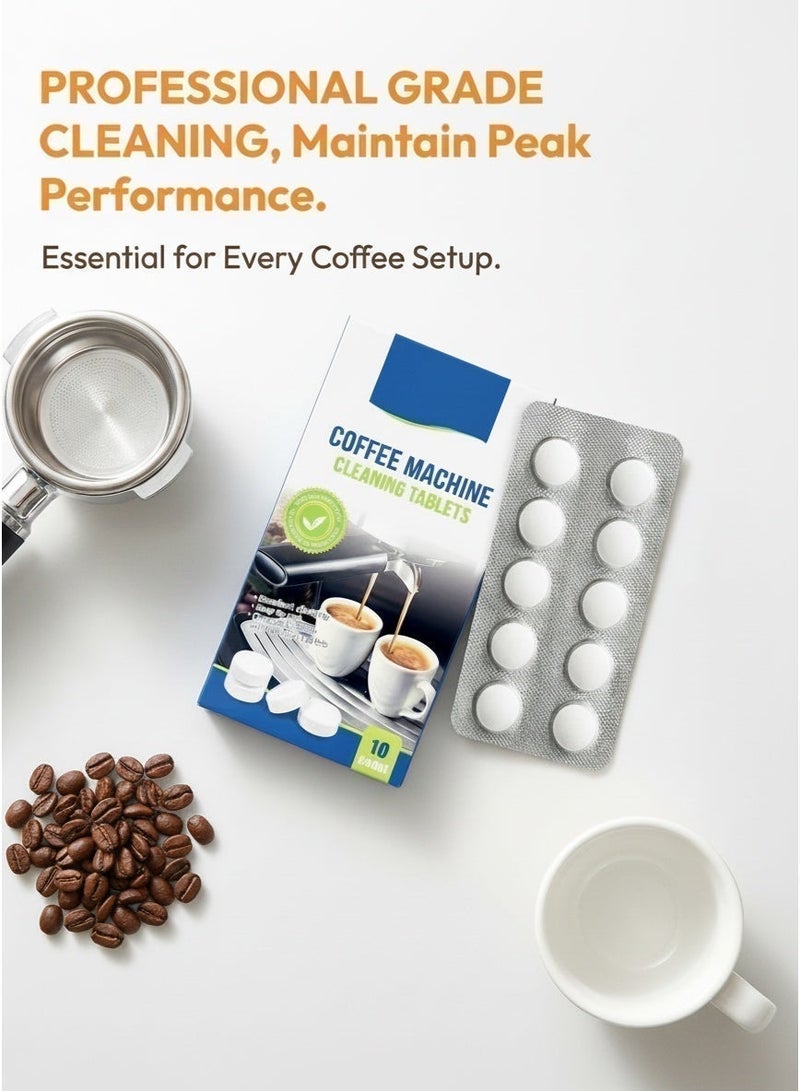 Lahoon Espresso Machine Cleaning Tablets 10 Count, Food-grade Automatic Coffee Machine Cleaning Tablet Tea Cup Descaling Tablets - Image 1