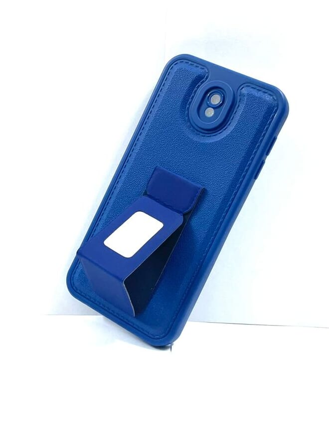 Case Cover With Magnetic Hand Grip For Samsung Galaxy J7 Pro Blue - Image 2