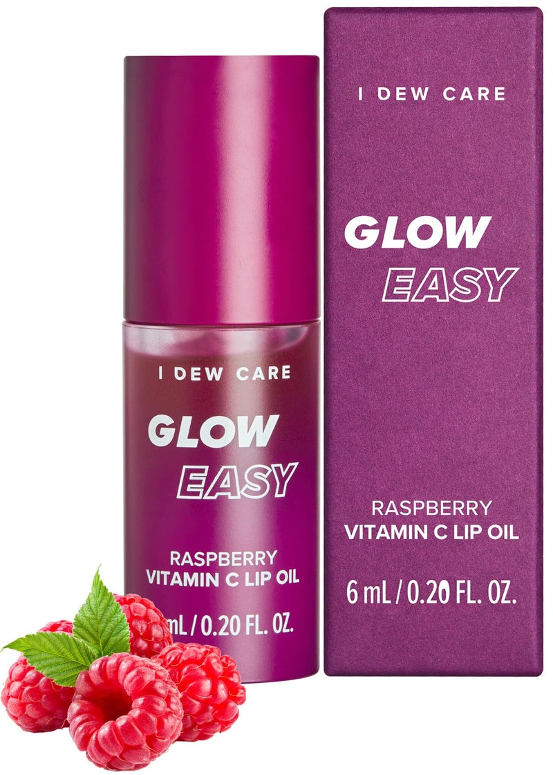 I DEW CARE Lip Gloss - Glow Easy Raspberry | Jojoba Seed Oil, Vitamin C, Pigmented Glossy Stain, Hydrating, Korean Makeup, Pink Color, Moisturizing, Nourishing, 0.20 FL Oz - Image 1