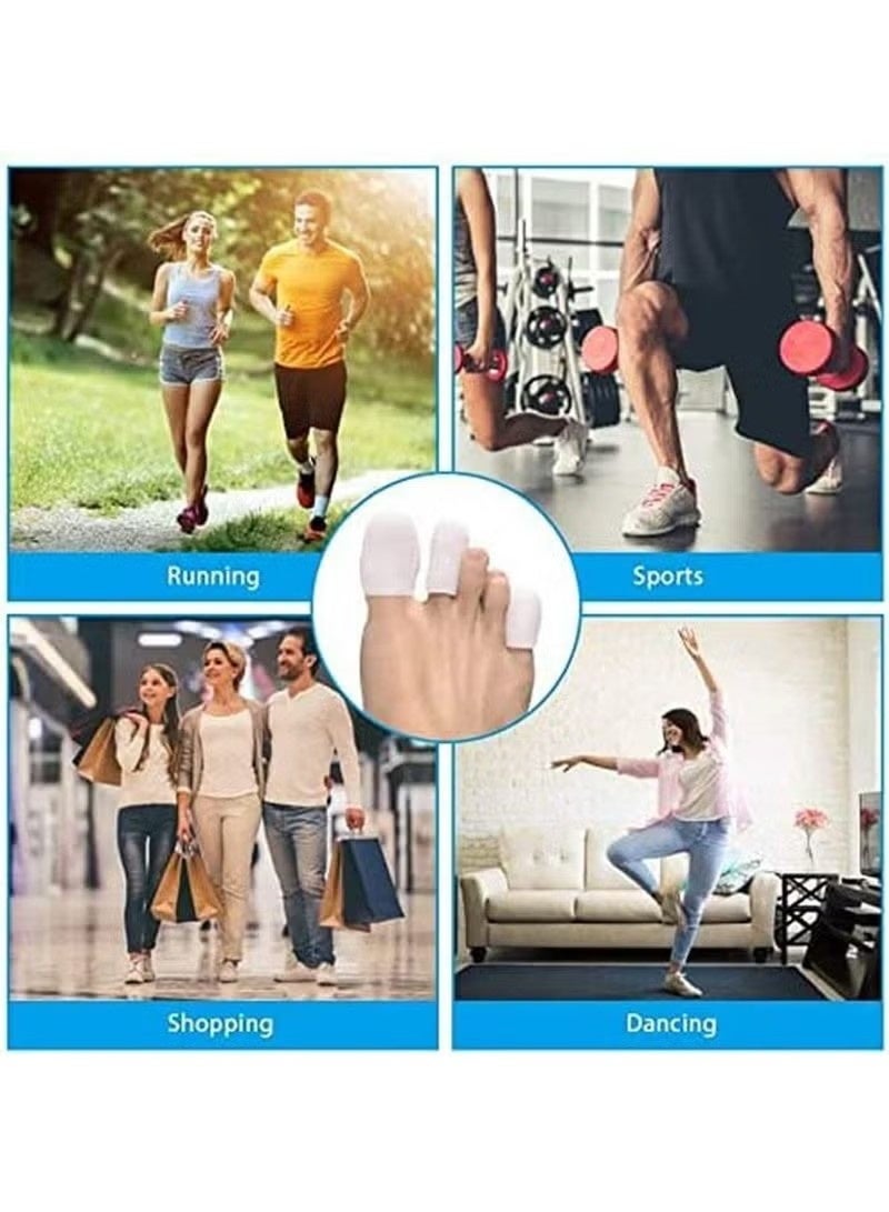 12 PCS Gel Toe Caps, Breathable Silicone Toe Protectors Sleeve Bunion Pads Cushion Big Toe Guards for Protection of Ingrown Toenails Corns Calluses Blisters - Image 4