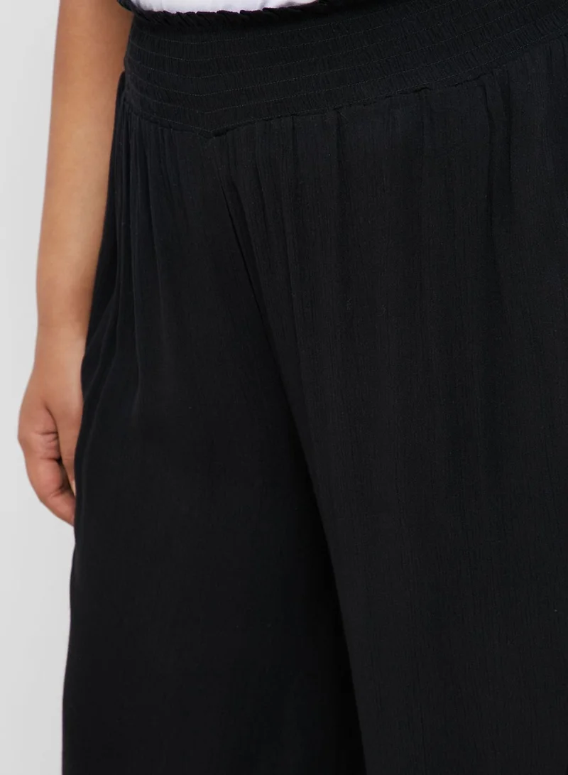 dp curve Shirred Waist Culottes