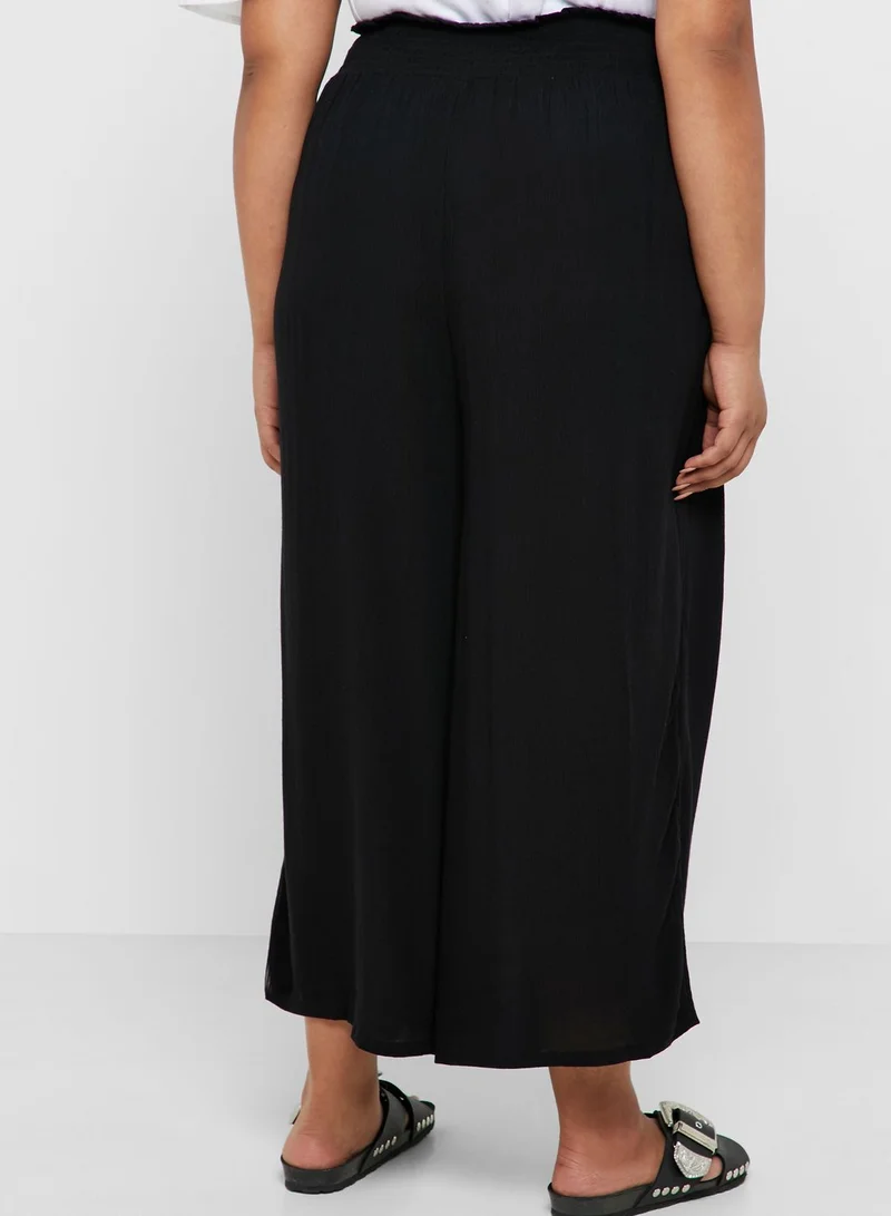 dp curve Shirred Waist Culottes