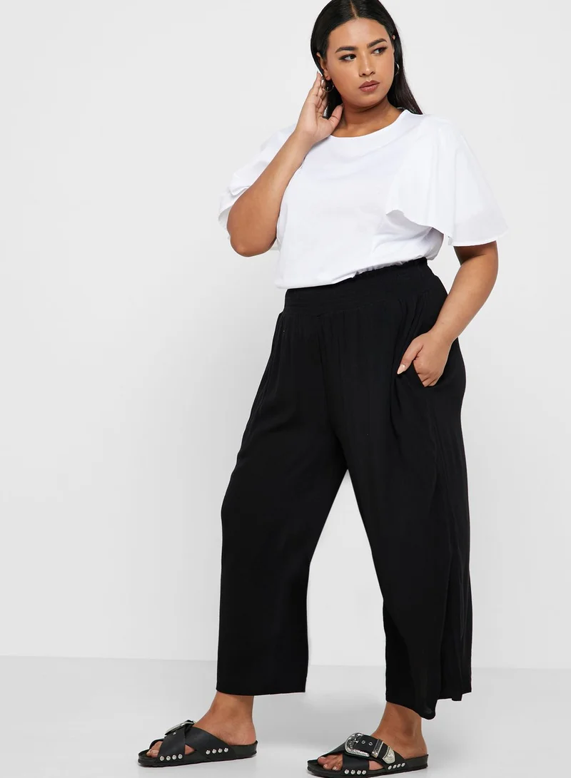 dp curve Shirred Waist Culottes