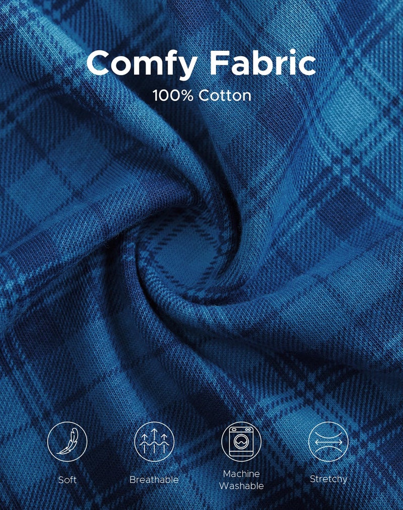 INNERSY Big and Tall Cotton Boxers for Men Moisture Wicking Loose Fit Underwear 4-Pack(Classic Plaids,4X) - Image 5