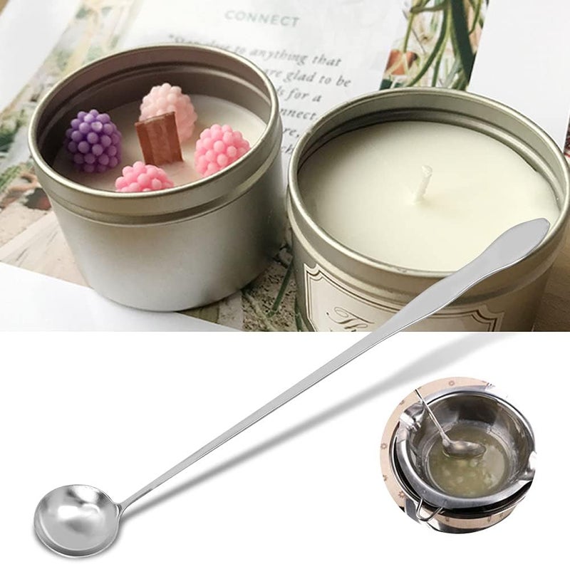 Long Handle Stainless Steel Mixing Spoon For Coffee Tea Wax Candle Workshop - Image 1