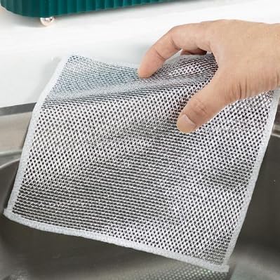 GIRLSECRET GIRLSECRET 2023 New Multifunctional NonScratch Wire Dishcloth Japanese Steel Wire Dish Towel Multipurpose Wire Dishcloth Scrubs Cleans for Dishes Sinks Counters Stove Tops 5 PCS