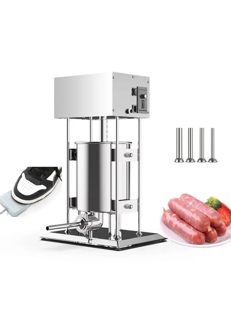 LETWOO - LETWOO 304 Vertical Electric Adjustable Speed Stainless Steel Heavy Duty Sausage Filler Meat Stuffer 30LBS/15L Capacity for Commercial & Home Use - Image 1