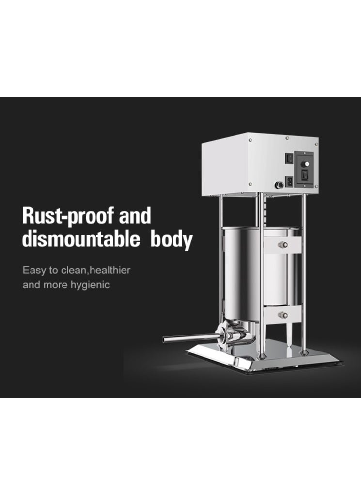 LETWOO - LETWOO 304 Vertical Electric Adjustable Speed Stainless Steel Heavy Duty Sausage Filler Meat Stuffer 30LBS/15L Capacity for Commercial & Home Use - Image 1