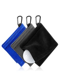 Excefore Golf Ball Towel 5.5 x 5.5 Inch Small Golf Wet and Dry Golf Towel Pocket Golf Towel with Clip Ball Towel Golf Ball Towel for Golf Course Exercise Towel  - Image 1